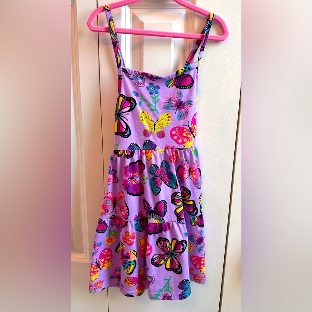 NWT The Children’s Place Girls Butterfly Cross Back Dress Size 5/6